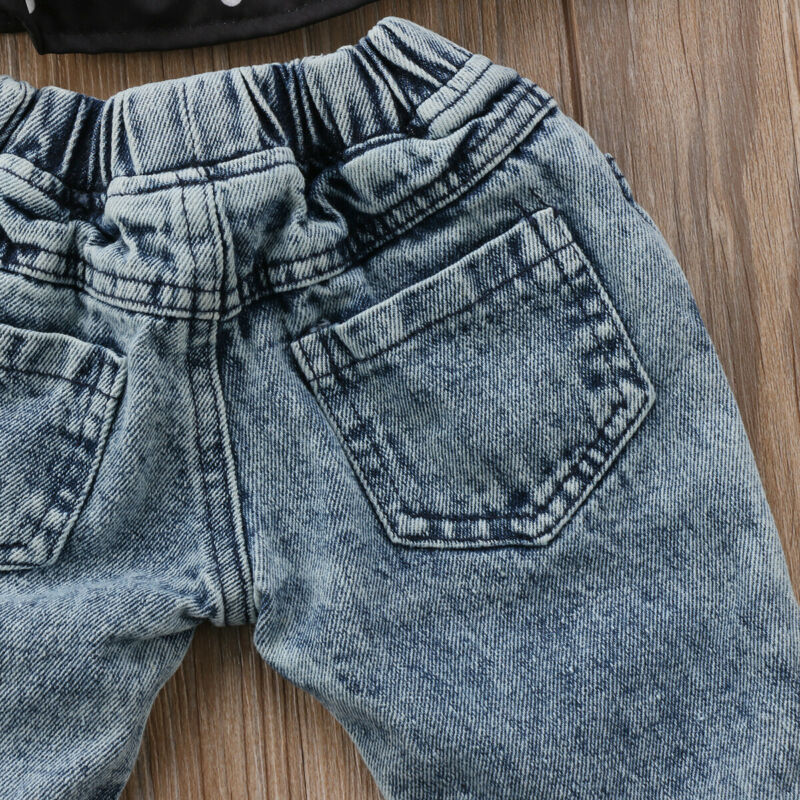 Pudcoco 2019 New 1-5T Fashion Toddler Kids Child Girls Denim Pants Stretch Elastic Trousers Jeans Ripped Hole Clothes Baby Girl
