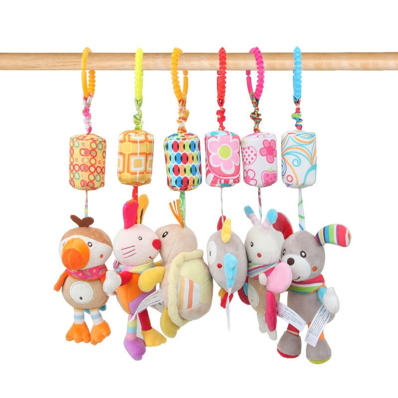 Newborn Baby Plush Stroller Toys Baby Rattles Mobiles Cartoon Animal Hanging Bell Educational Baby Toys 0-12 Months Speelgoed