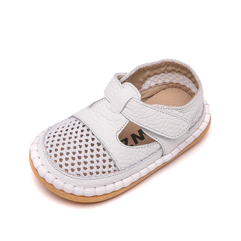 Toddler Infant Sandals 2021 Summer Baby Girls Boys Anti-collision Shoes Soft Bottom Genuine Leather Kids Children Beach Sandals